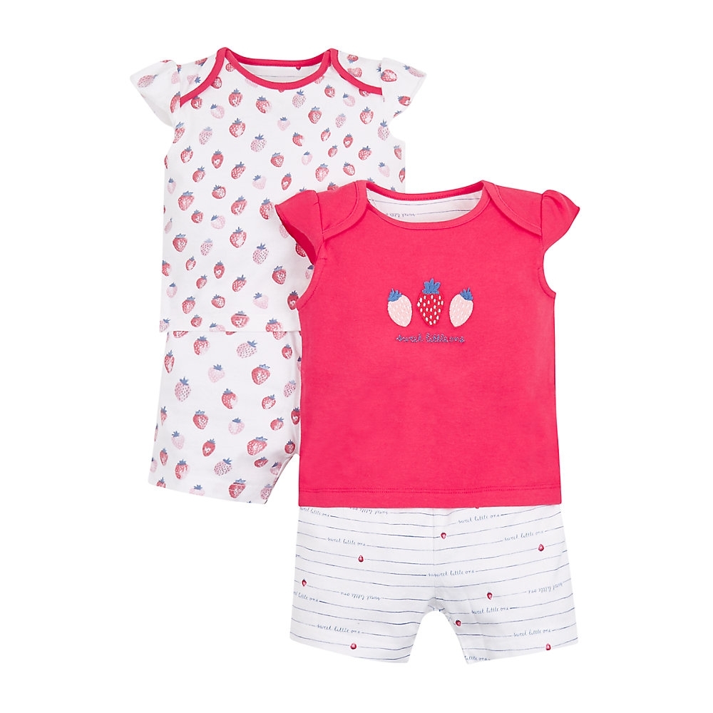 

Strawberry Shortie Pyjamas - 2 Pack