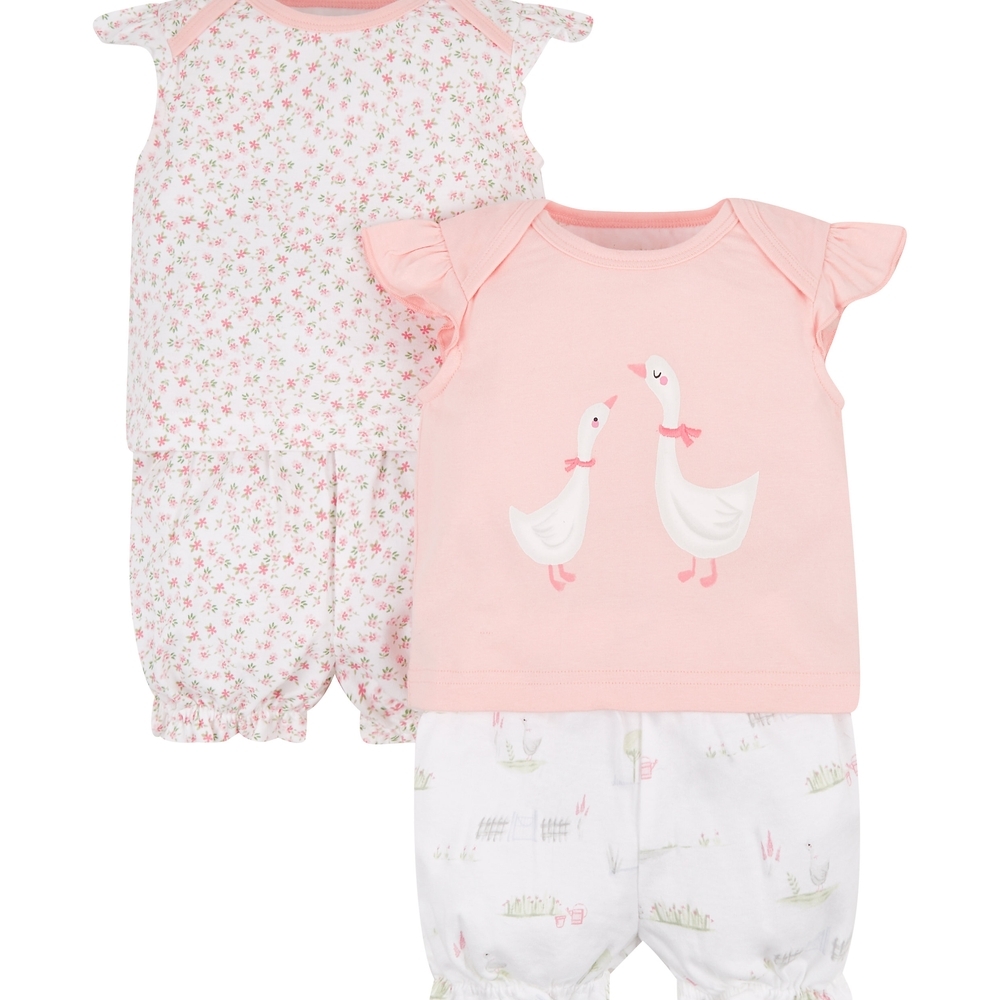 

Floral Geese Shortie Pyjamas - 2 Pack