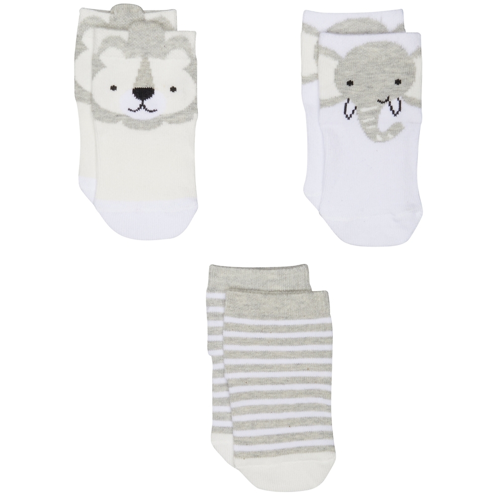 

Unisex Animal Socks - 3 Pack - Multicolor