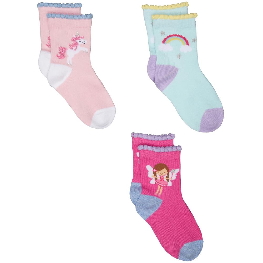 

Girls Unicorn And Rainbow Socks - 3 Pack - Multicolor