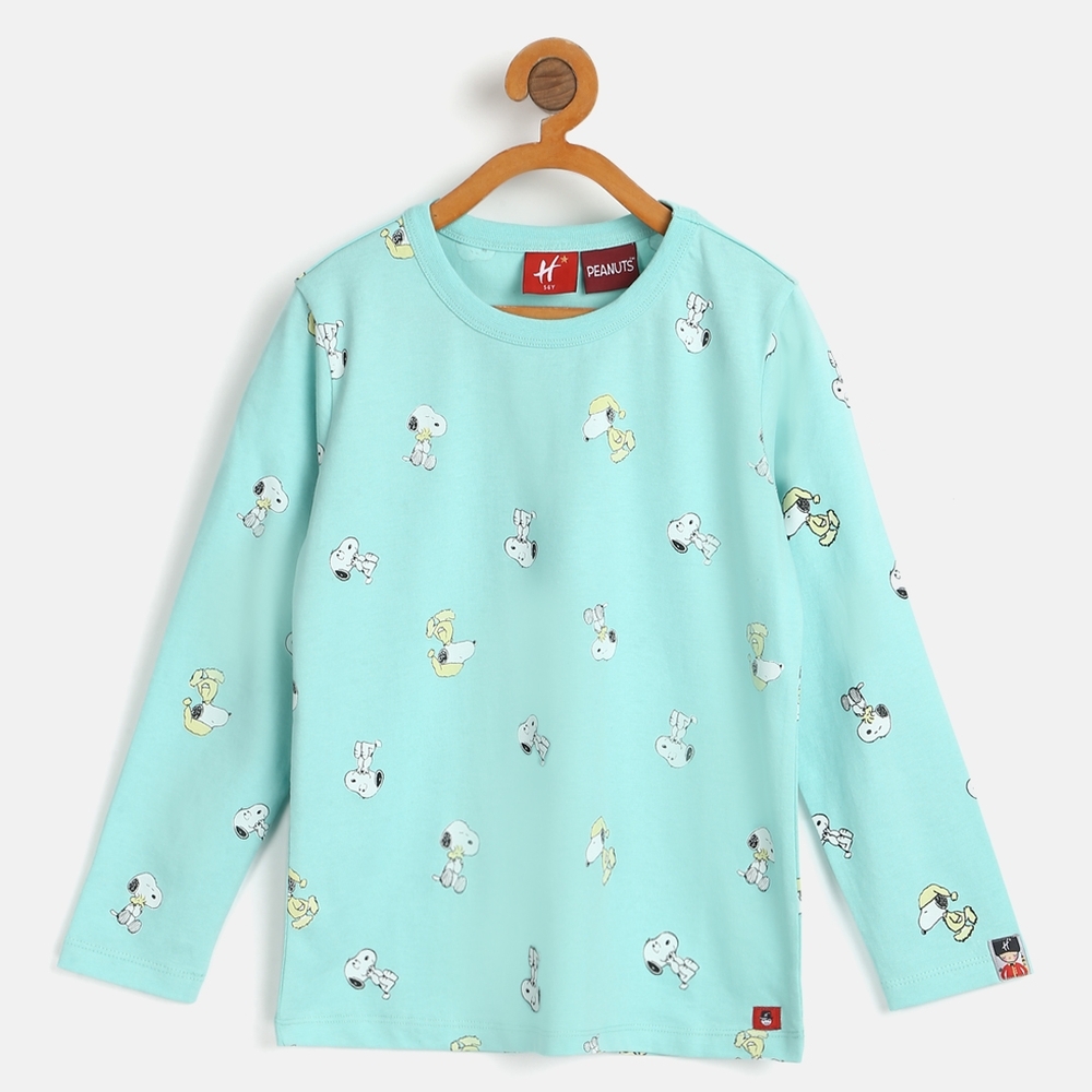 

H by Hamleys Unisex Full Sleeves T-Shirt All Over Print-Green