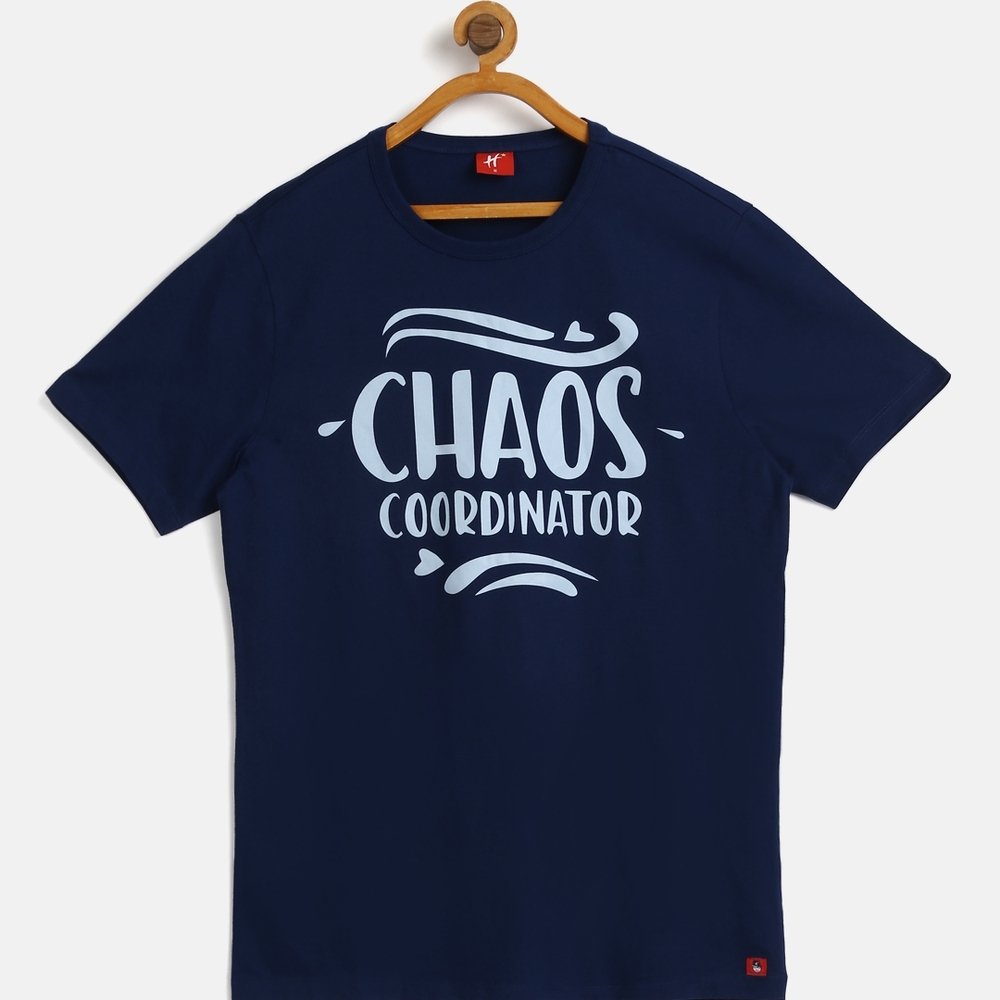 

H by Hamleys Unisex Short Sleeves T-Shirt Chest Print -Navy