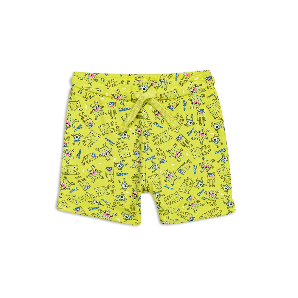 

H by hamleys baby boy monster play shorts- green pack of 1
