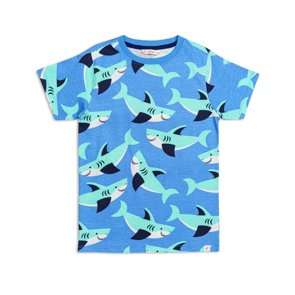 

H by hamleys boys shark t-shirt-multi pack of 1