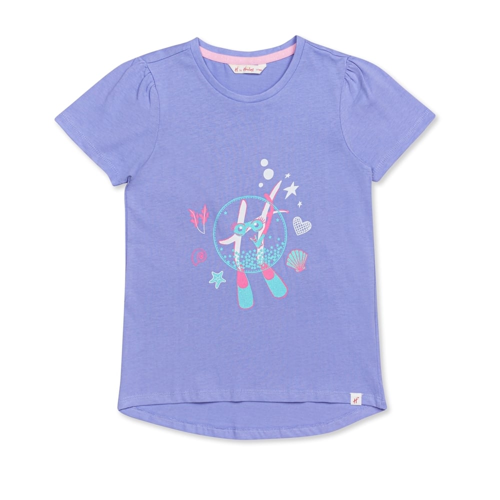 

H by hamleys girls underwater magic t-shirt- purple pack of 1