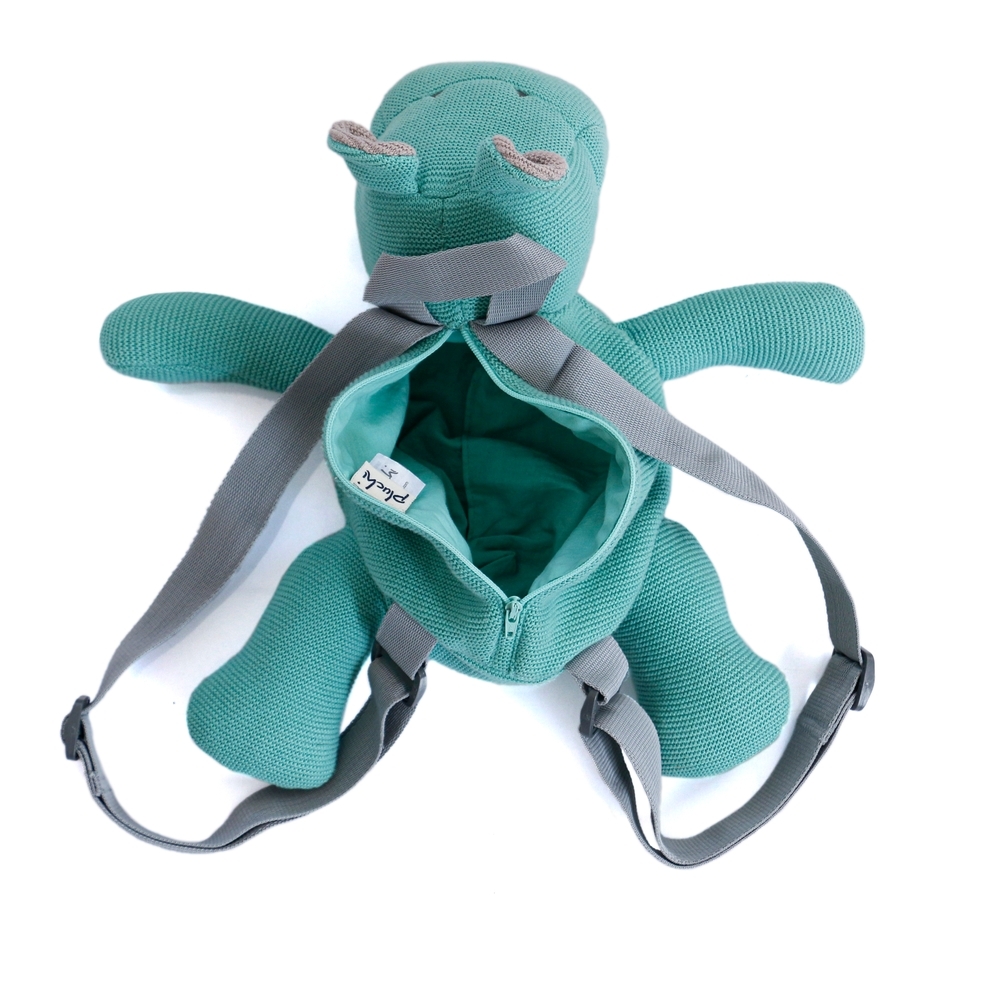 

Pluchi Happ Hippo Kids Bag Blue Medium