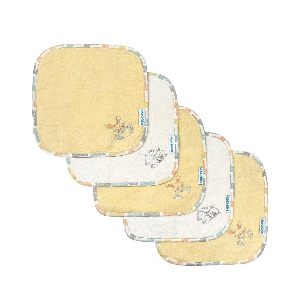 

Abracadabra sleepy friends terry face washers multicolor pack of 5