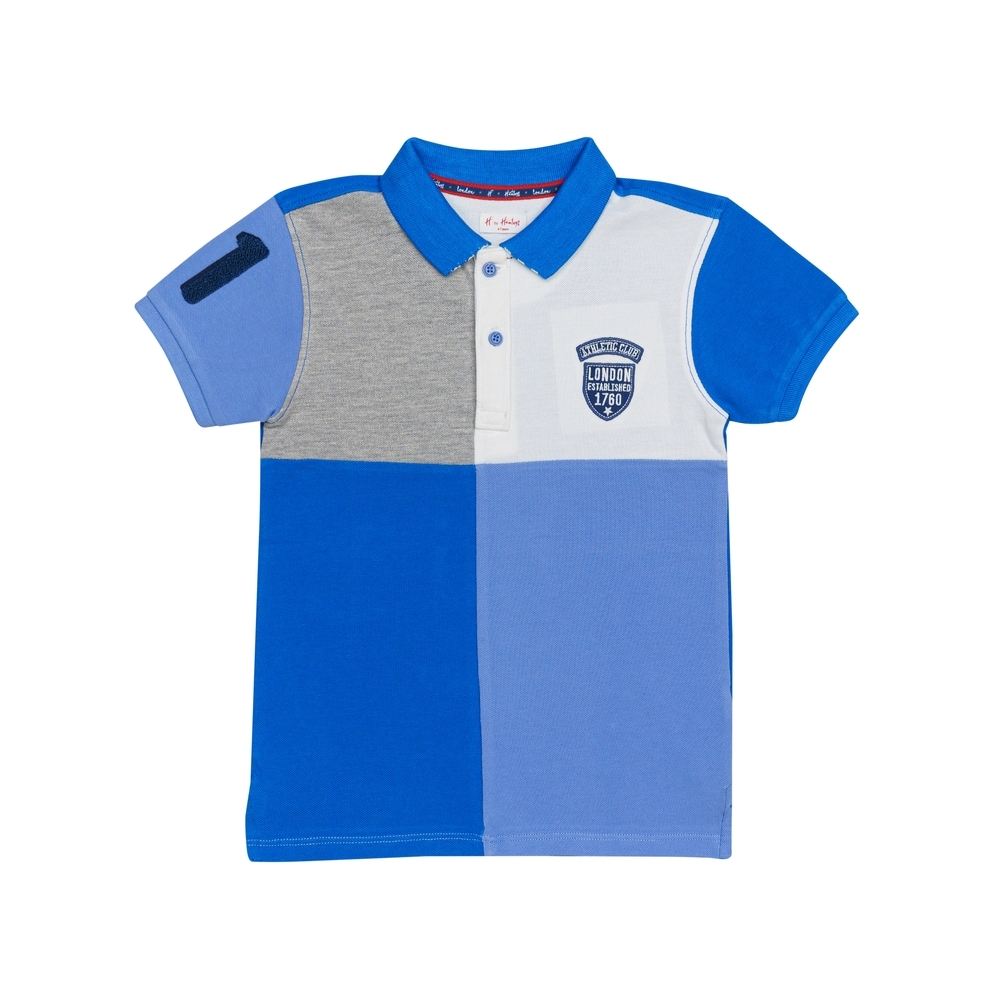 

H by Hamleys Boys Short Sleeves Polo T-Shirt Color-Blocked-Multicolor
