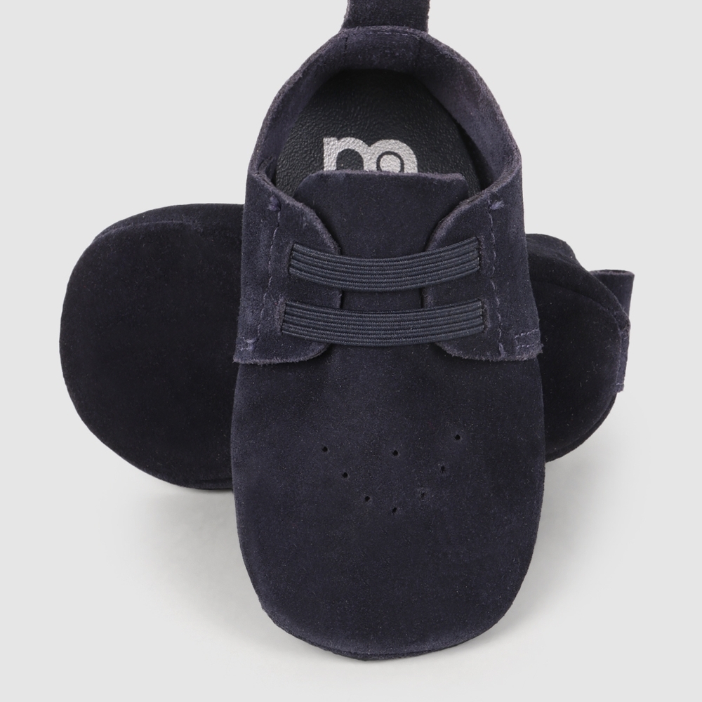 

Boys Pram Shoes Casual Lace Detail-Navy