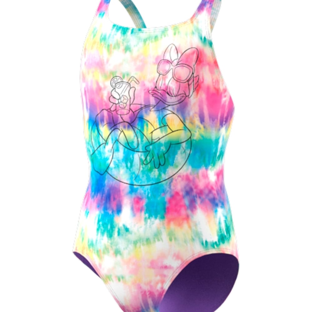 

Adidas Girls Disney Tie Dye Daisy Duck Swimsuit -Purple