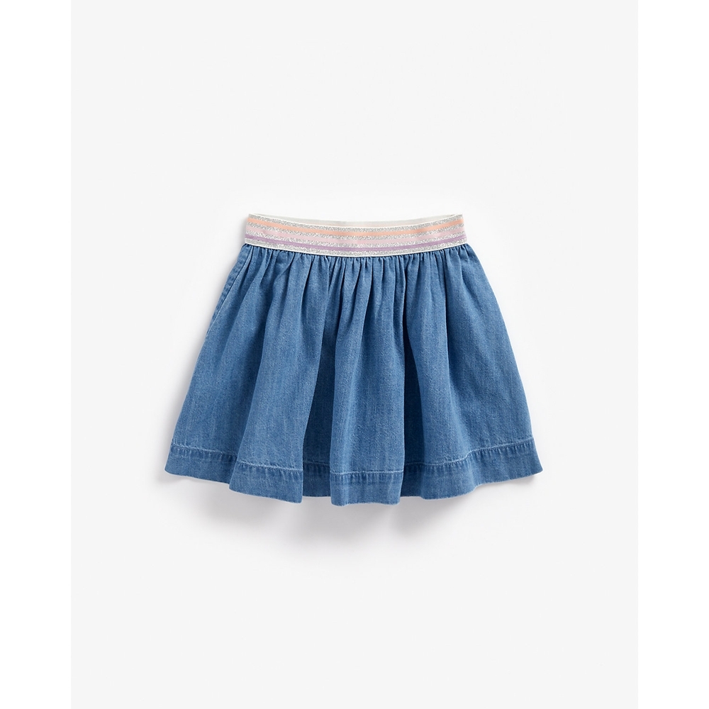 

Girls Denim Skater Skirt -Blue