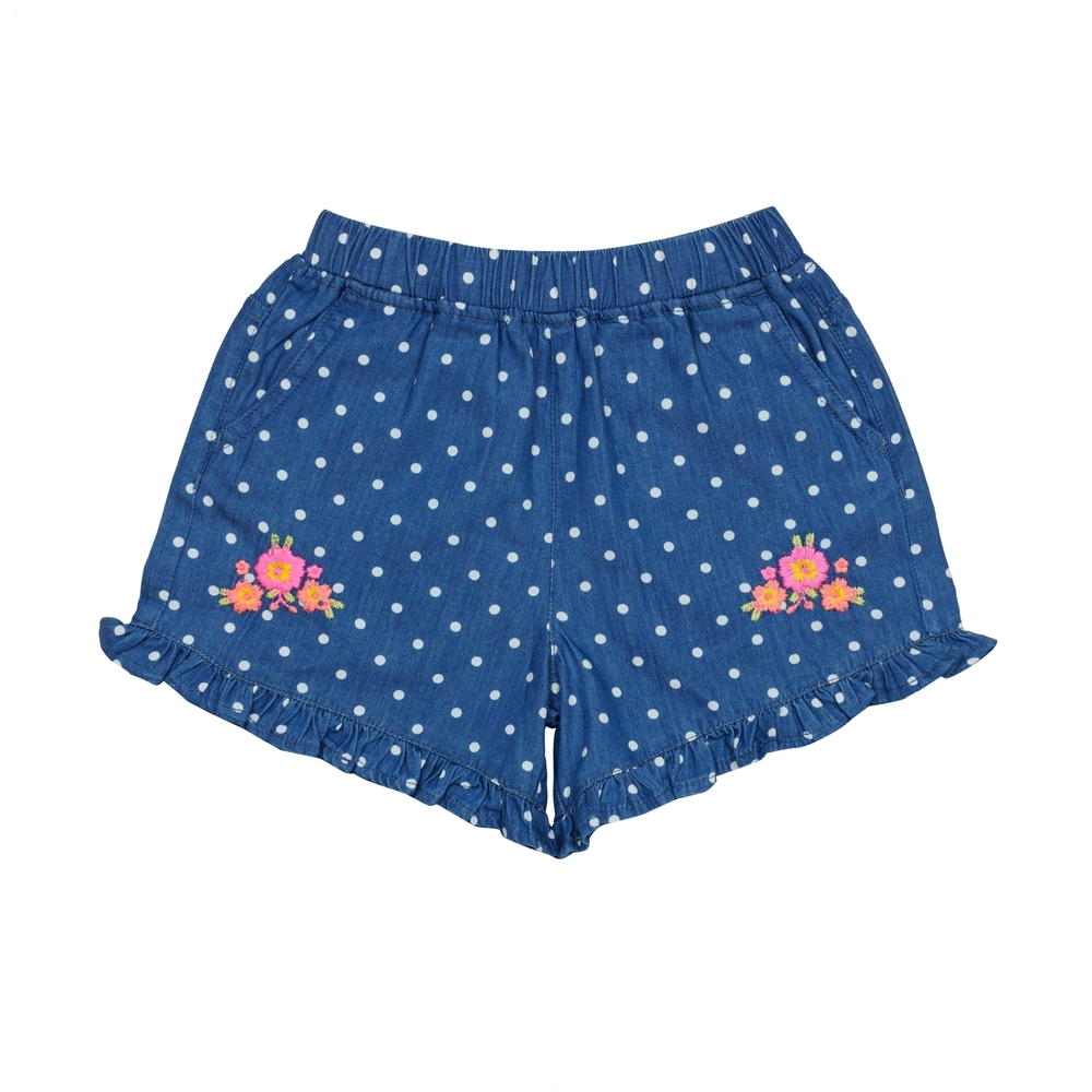 

H by Hamleys Girls Shorts Frilled Denim -Blue