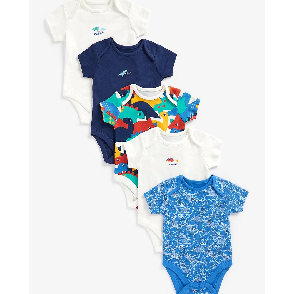 

Boys Bodysuits -Pack of 5-Blue