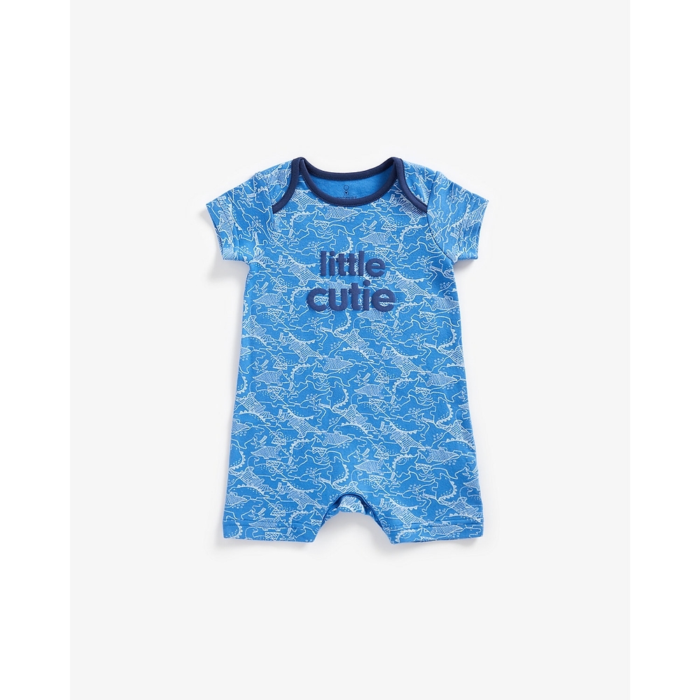 

Boys Half Sleeves Romper Little Cutie-Blue