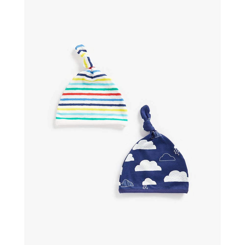 

Boys Top Knot Beanie -Pack of 2-Multicolor