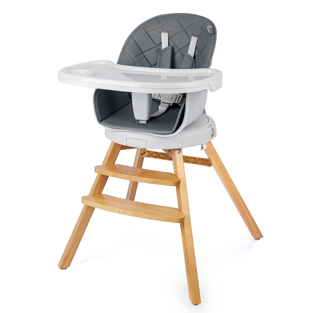 

R for rabbit walnut 4 in 1 wooden high chair graphite