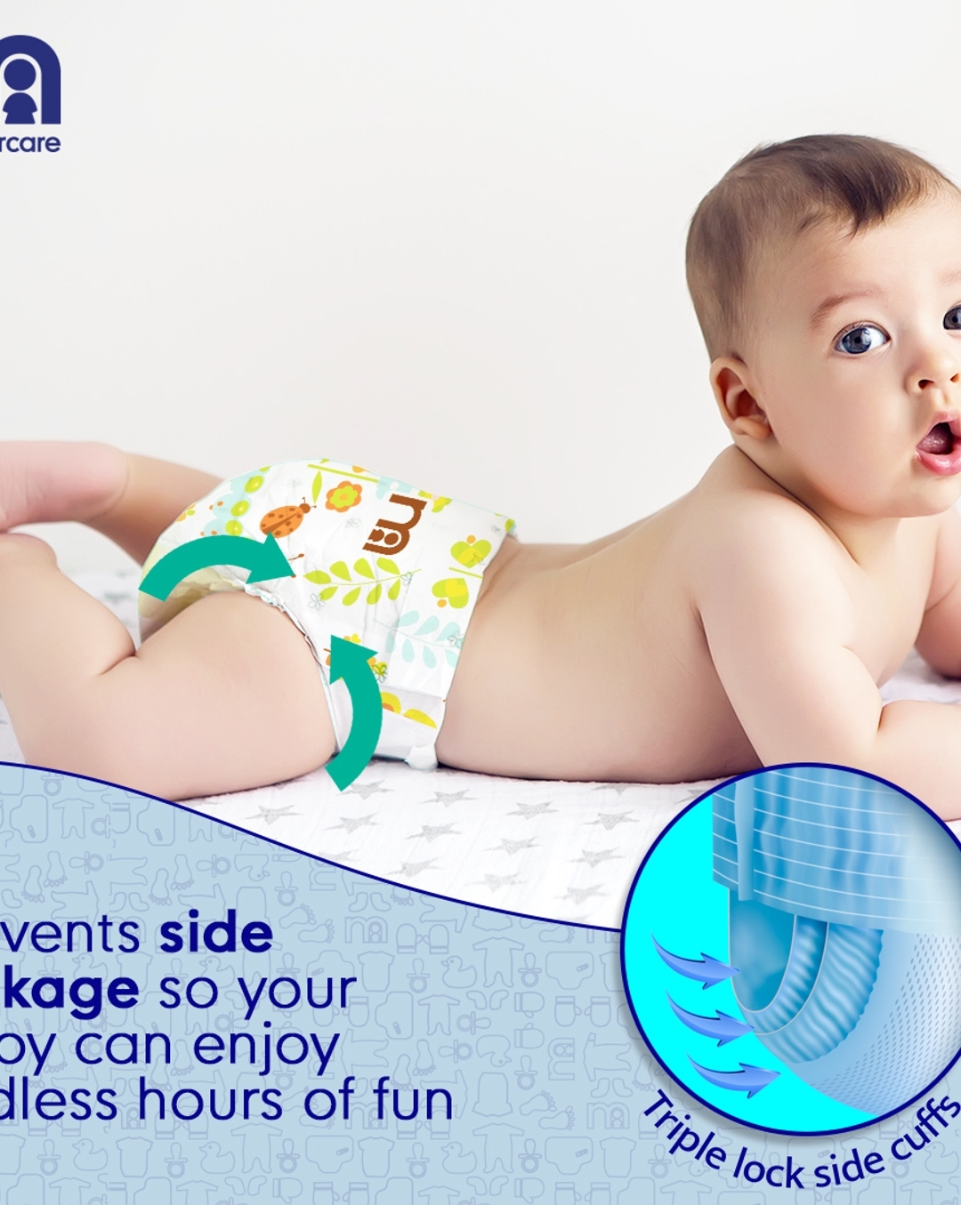 Wowper Fresh Baby Diapers Pants New Medium  Wetness Indicator  Upto 10  Hrs Absorption 