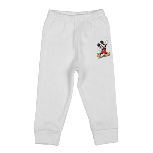 Boys Mickey Mouse Thermal Tights-White