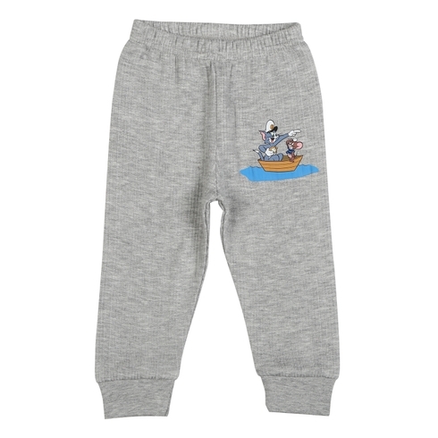 Boys Tom & Jerry Thermal Tights-Grey