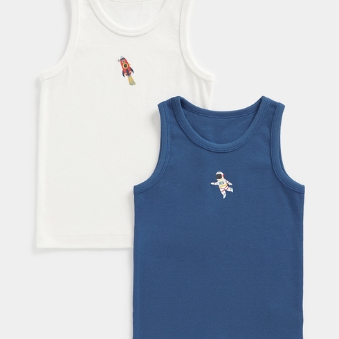 Mothercare Boys Space design Vest-Pack of 2-Multi