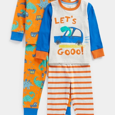 Mothercare Boys Full Sleeves Pyjama-Pack of 2-Multi
