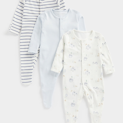 Mothercare Unisex Full Sleeves My First Collection All In One-Pack of 3-Multi