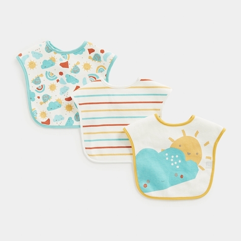 Mothercare Sunny Toddler Bibs Multicolor Pack of 3