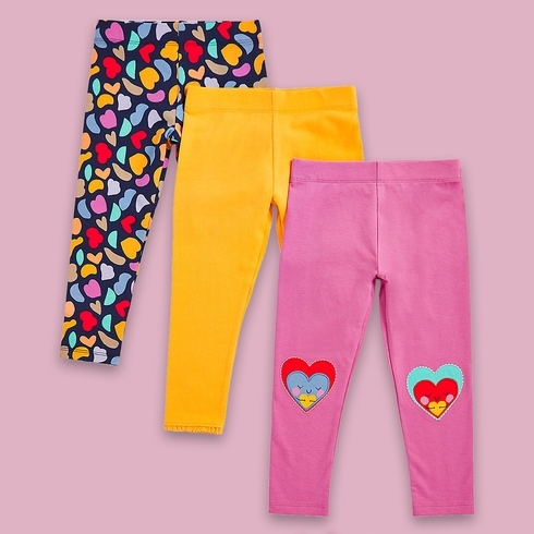 Girls Leggings -Multicolor