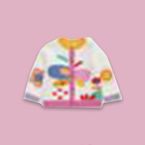 Girls Full Sleeves Cardigan Butterfly Design-Multicolor