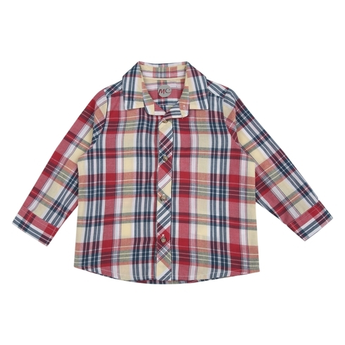 Boys Half sleeves Check Shirt - Multicolor