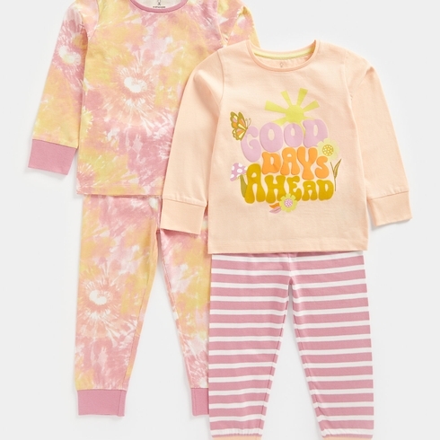 Mothercare Girls Full Sleeves Pyjama-Pack of 2-Multicolour