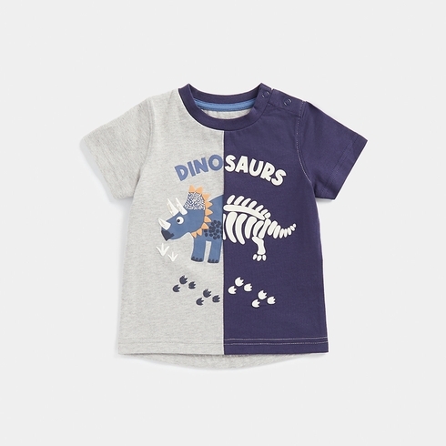 Mothercare Boys Short Sleeve Dino deisgn T-shirt -Multicolour