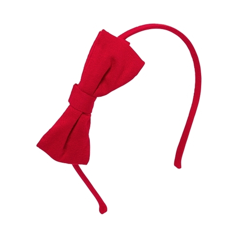 Girls Hairband Bow Detail - Red
