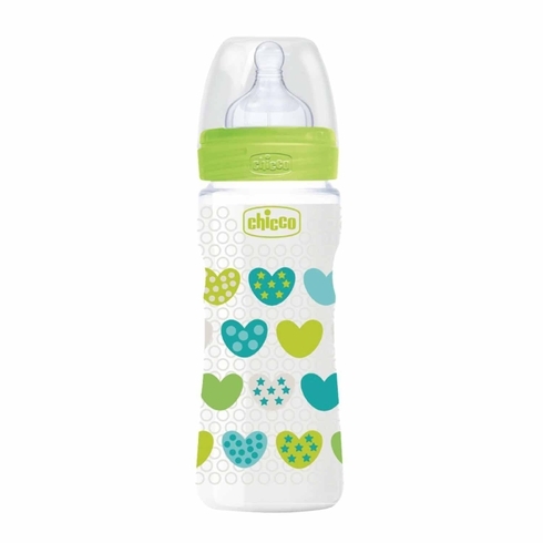 Chicco well being baby feeding bottle green Pack of 1 250ml