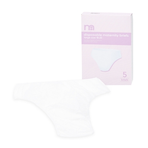 Mothercare disposable maternity briefs white large - 5 pcs