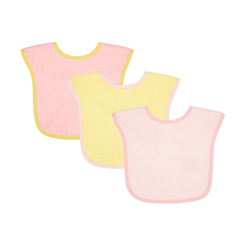 Mothercare toddler towelling bibs pink pack of 3