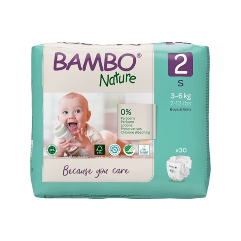 Bambo Nature Tape Diaper Small 30 Pcs