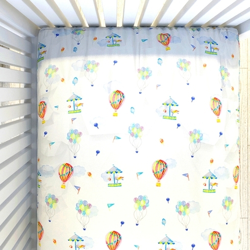 Fancy fluff cranival cot bedsheet multicolor