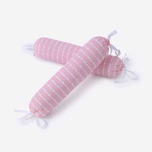 Mila Baby Wave Bolster Pillows Pink Pack of 2