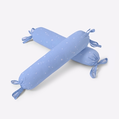 Mila Baby Stars Bolster Pillows Blue Pack of 2