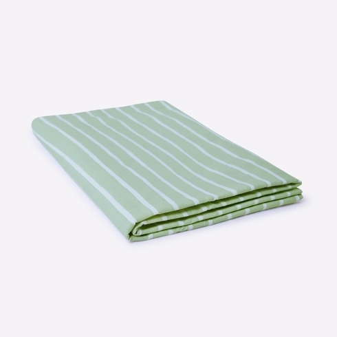 Mila Baby Stripes Flat Sheet Green