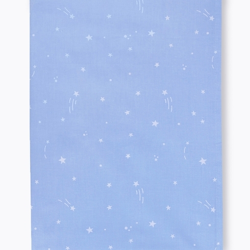 Mila Baby Stars Fitted Cot Bed Sheet Blue Large