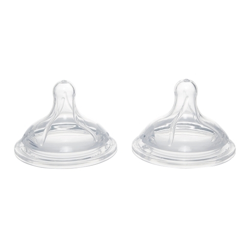 Mothercare anticolic medium flow baby feeding bottle teat clear pack of 2