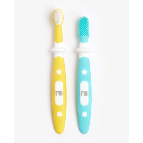 Mothercare First Toothbrush Set Blue Pack of 2