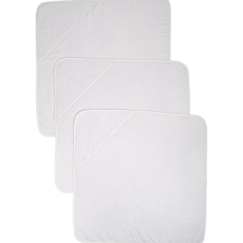 Mothercare cuddle n dry hooded baby towel white pack of 3