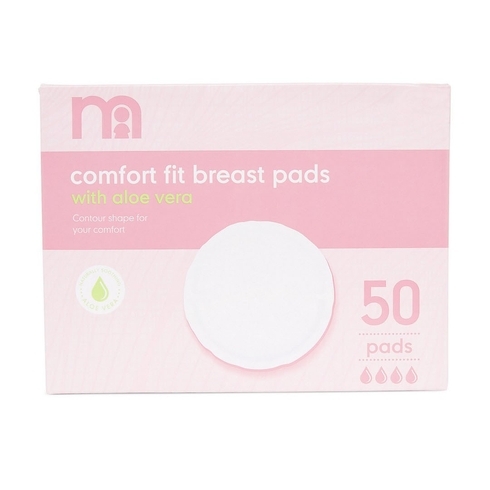 Mothercare comfort fit aloe vera breast pads - 50 pcs