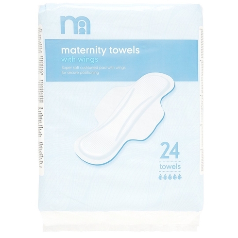 Mothercare maternity towels with wings - 24 pcs
