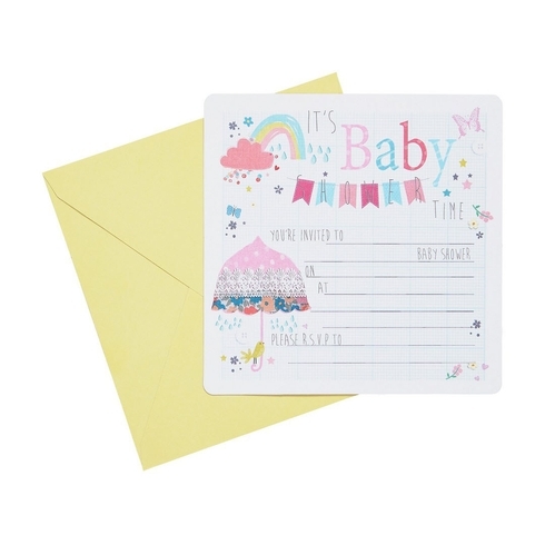 Mothercare baby shower invitations multicolor