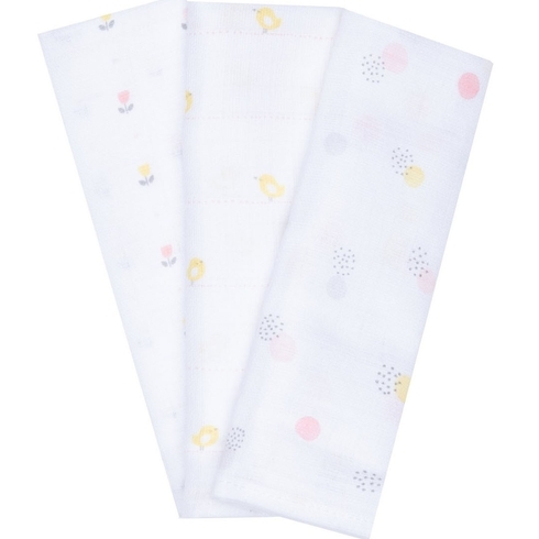 Mothercare welcome home baby muslins multicolor pack of 3