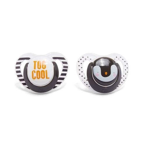 Mothercare airflow fun faces soothers black pack of 2